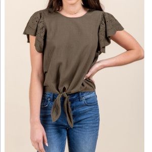 Tie front blouse